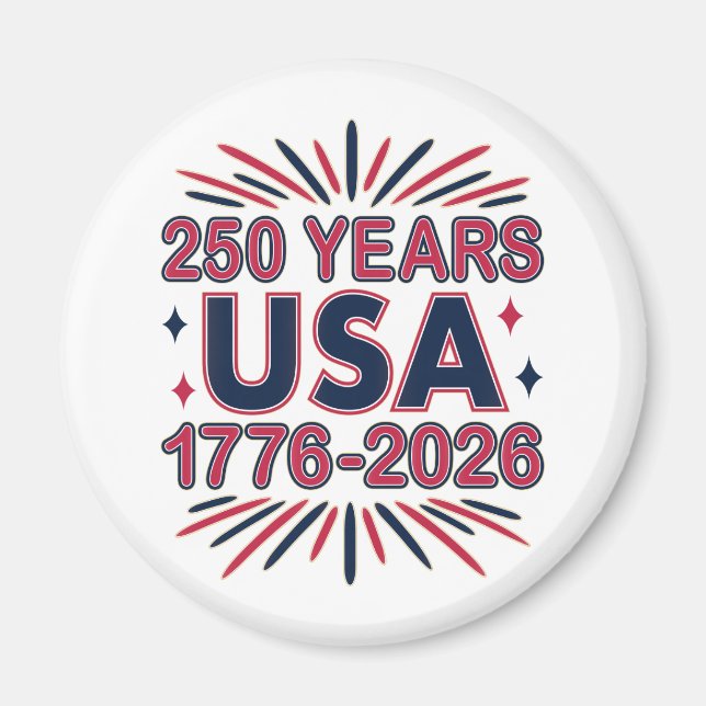 Imán 250 años EE.UU. | 1776-2026 Semiquincentenario (Frente)