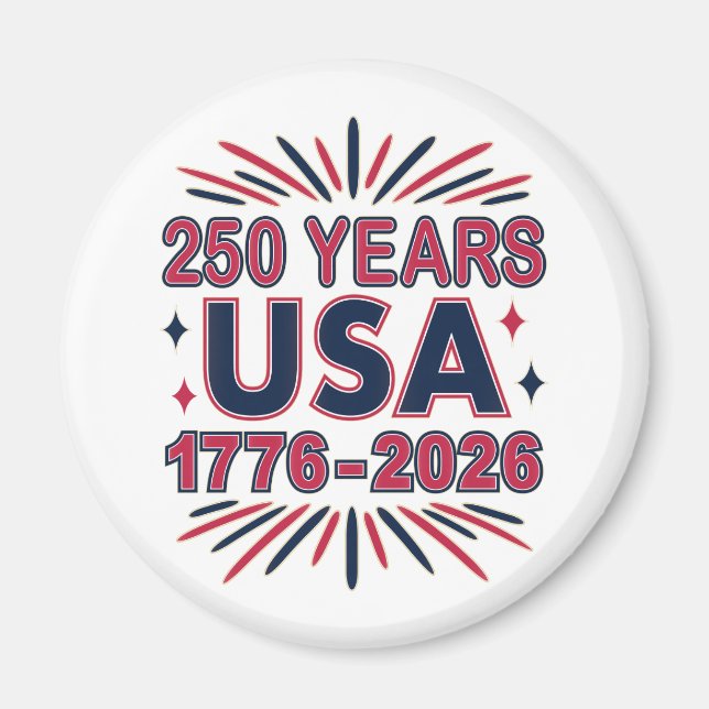 Imán 250 años EE. UU. | 1776–2026 Semiquincentenario (Frente)