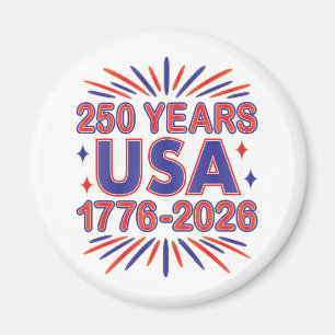Imán 250 años EE. UU. 1776–2026 Semiquincentenario