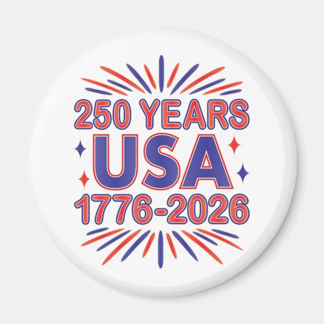 Imán 250 años EE. UU. | 1776–2026 Semiquincentenario (Frente)