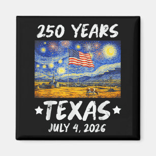 Imán 250 Años Noche Estrellada Texas 250 Aniversario 4