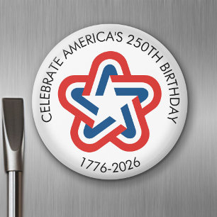 Imán 250° cumpleaños de Estados Unidos - 1776-2026 Estr