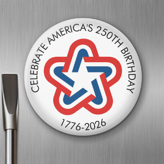 Imán 250° cumpleaños de Estados Unidos - 1776-2026 Estr