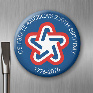 Imán 250° cumpleaños de Estados Unidos - 1776-2026 Estr