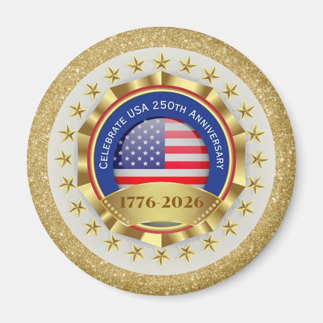 Imán 250th Anniversary USA Patriotic | 1776–2026 (Frente)