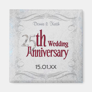 Imán 25° Aniversario de la Plata y Borgoña