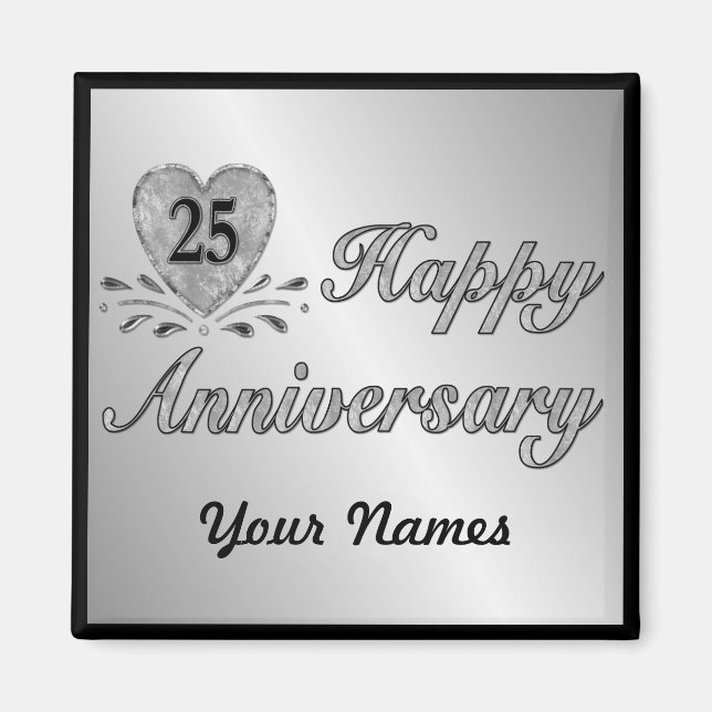 Imán 25° aniversario - Plata (Frente)