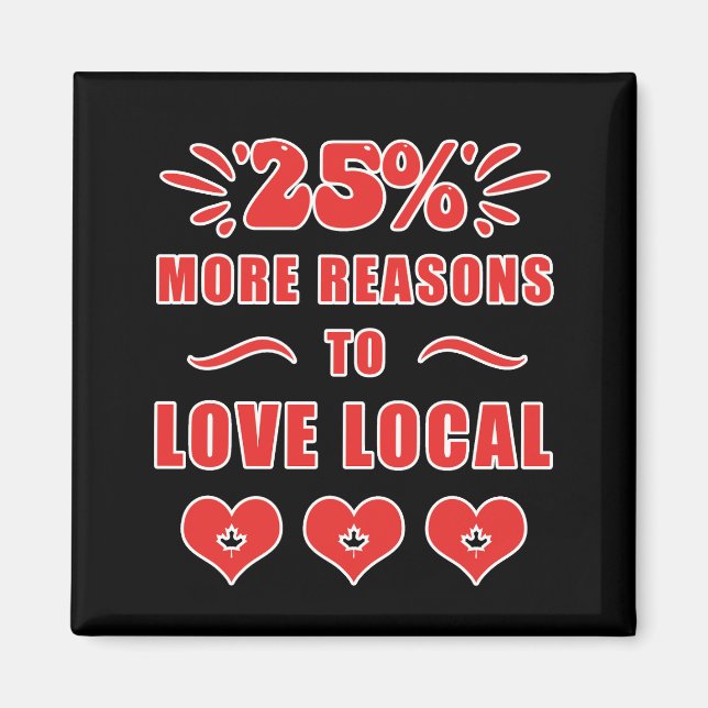 Imán 25% Más De Razones Para Amar A La Población Local (Frente)