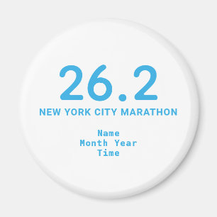 Imán 26.2 Azul personalizado de Marathon Runner