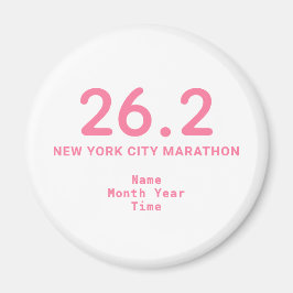 Imán 26.2 Marathon Runner Pink personalizado