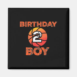 Imán 2.º Fiesta de baloncesto de cumpleaños de 2 años