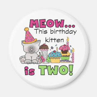 Imán 2.º gatito de cumpleaños camisetas y regalos