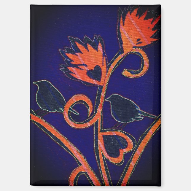 Imán 2 aves amorosas (Anverso)