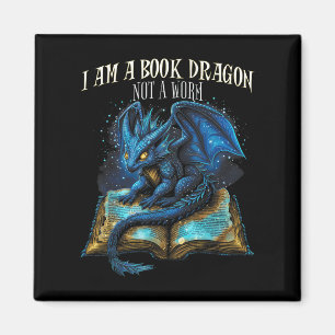 Imán #2 Cita De Folletos Soy Un Dragón De Libros No Un