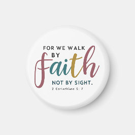 Imán 2 Corintios 5:7 Ancla de Fe Caminamos Por Fe