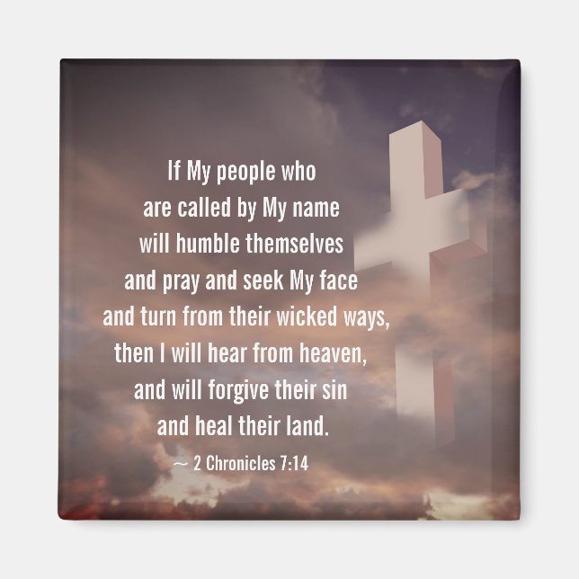 Imán 2 Crónicas 7:14 Si mi pueblo rezará (Frente)