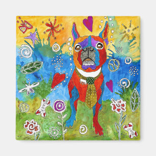 Imán 2" de Boston Terrier