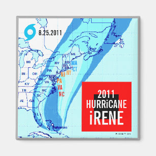 Imán 2 de la pista de Irene del huracán