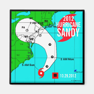 Imán 2 de la pista de Sandy del huracán