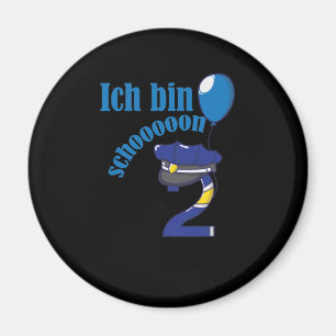 Imán 2. Geburtstag Patrulla Jungs Kinder Polizei Paw