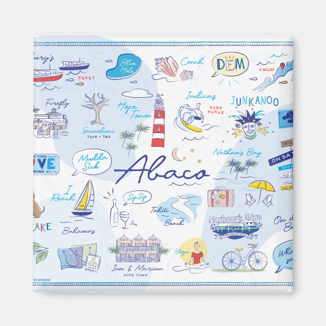 Imán 2 " Magnet - "El ABC de Hope Town" (Frente)