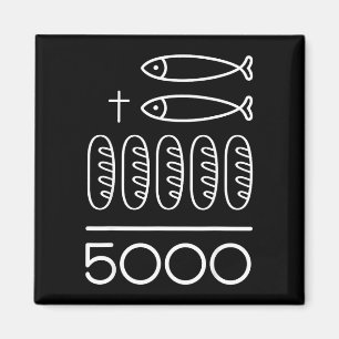 Imán 2 pescados 5 panes jesus alimenta a los 5000 crist