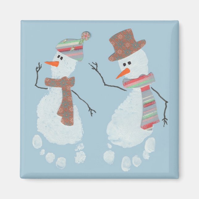 Imán 2 Snowmen Magnet (Frente)