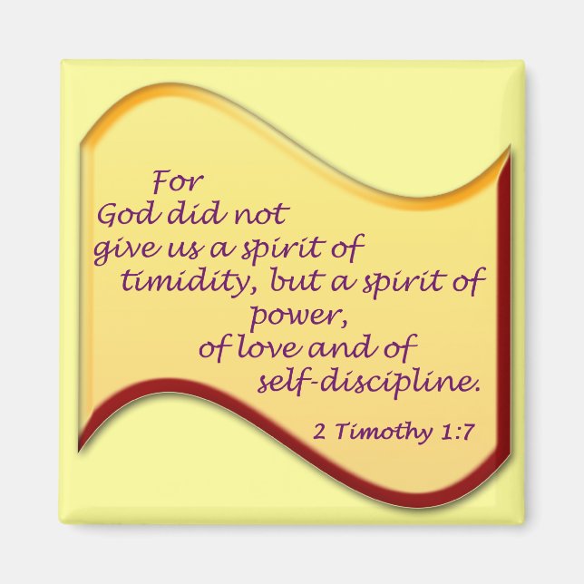 Imán 2 Timothy 1:7 (Frente)