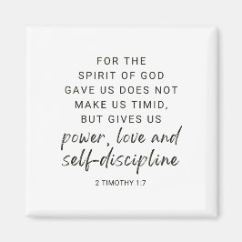 Imán 2 Timothy 1:7 Poder, amor y autodisciplina