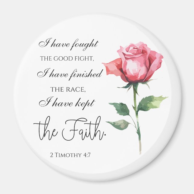 Imán 2 Timothy 4:7 - He luchado bien (Frente)