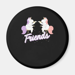 Imán 2 Unicornios beben camisas de té y los mejores ami