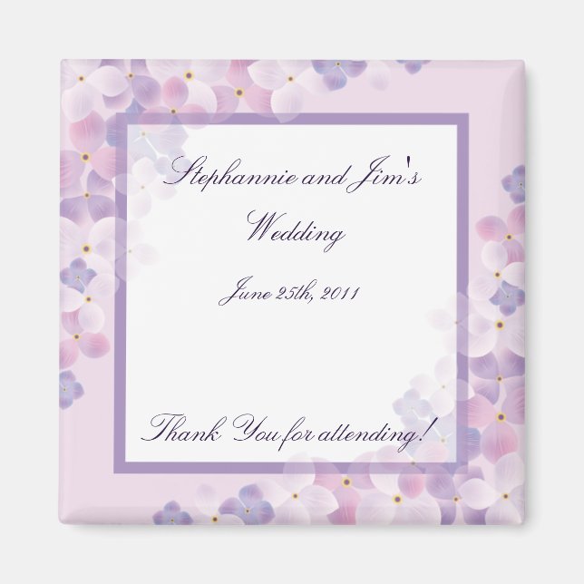 Imán 2"x2" Favnet Magnet Purple Hydrangea (Frente)