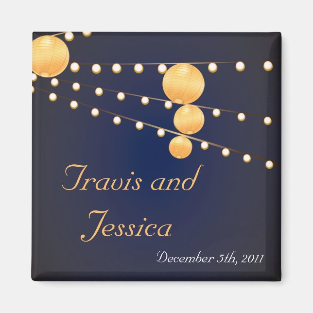 Imán 2"x2" favorece linternas de papel magnético en chi (Frente)