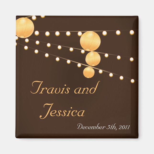 Imán 2"x2" favorece linternas de papel magnético en chi (Frente)