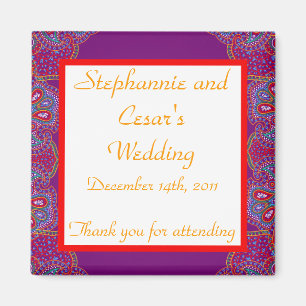 Imán 2"x2" Invitación Magnet Purple Palace India