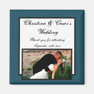 Imán 2"x2" Invitación Magnet Western Blue Cowboy Boot