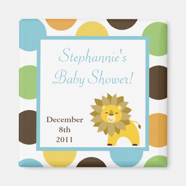 Imán 2"x2"Selva Rey Rey León Safari Zoo Favorito de ima (Frente)