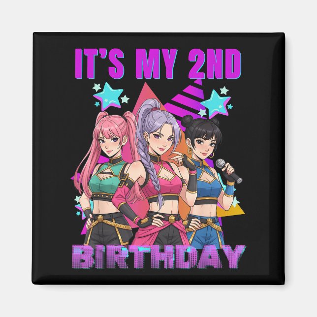 Imán 2 Years Old Birthday K P Kids 2nd Birthday Girls K (Frente)