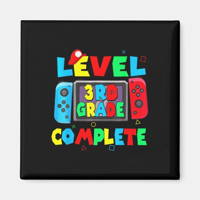 Imán 3º Grado Completado Último Día De Videojuego Escol (Frente)