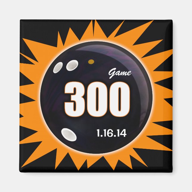 Imán 300 Bolas de juego perfectas, Naranja y negro (Frente)