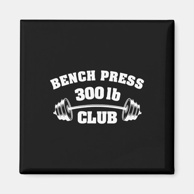 Imán 300 Lbs Pound Bench Press Club Gym Weightlifting P (Frente)