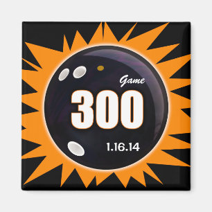 Imán 300 Perfect Game Bowling, Naranja y Negro