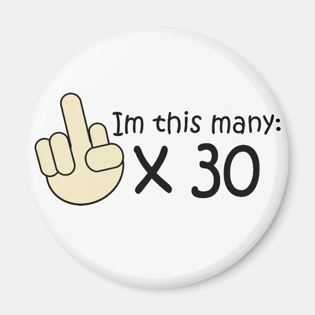 Imán 30 cumpleaños (Frente)