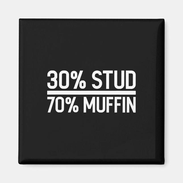 Imán 30% Stud 70% Muffin Funny - Venta del Día del Padr (Frente)