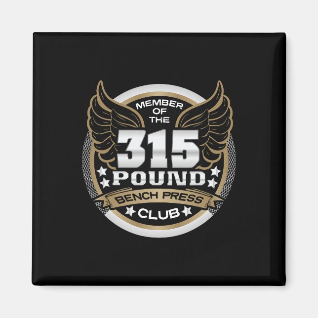Imán 315 Pound Bench Press Club For Powerlifter Weightl (Frente)