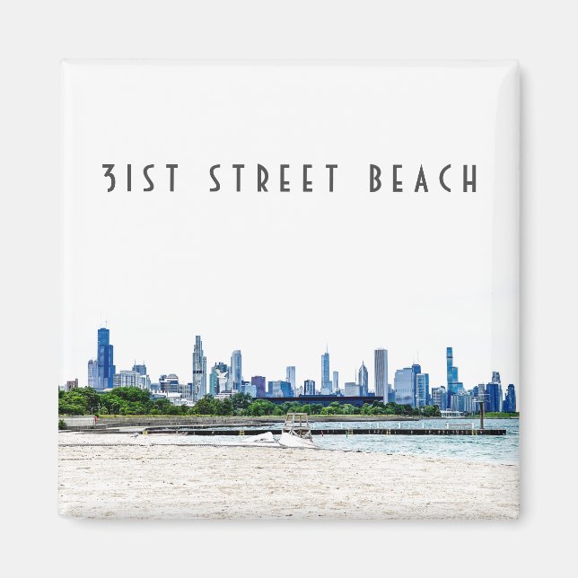 Imán 31st Street Beach Chicago (Frente)