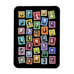 Imán 32 retratos gráficos de los compositores más gra