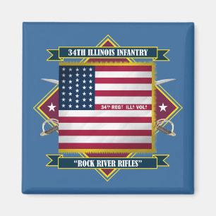 Imán 34to Infantería voluntaria de Illinois