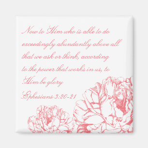 Imán 3:20 de Ephesians del Peony