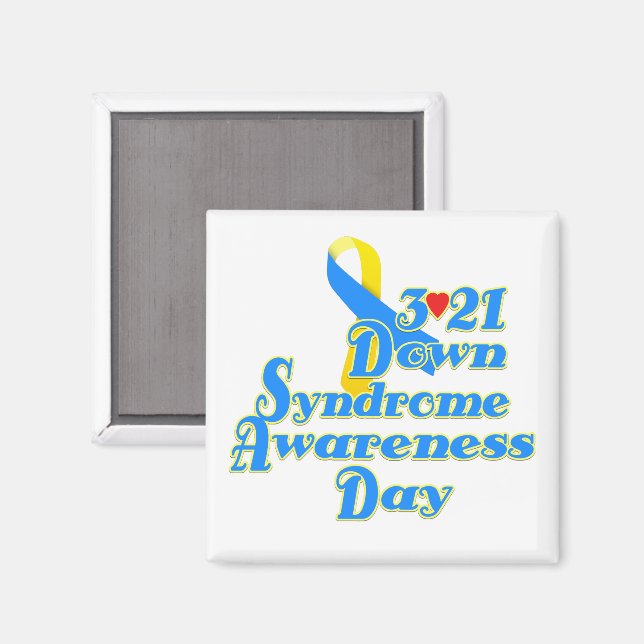 Imán 3-21 World Down Syndrome Day (Anverso/Reverso)